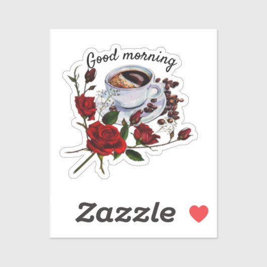 Sticker Café du matin (Feuille)