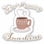 Sticker Café Du Matin Et Soleil Du Coeur (Devant)