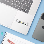 Sticker Café en typographie arabe (Ordinateur portable avec iPhone)