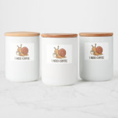 Sticker café escargot mignon (Bouteilles)