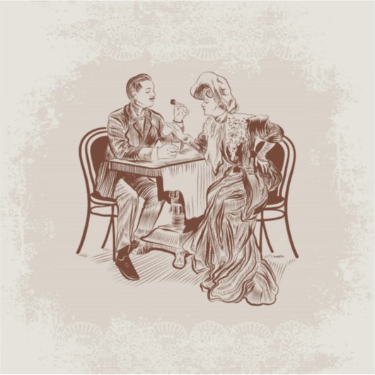 Sticker café et amour (Devant)