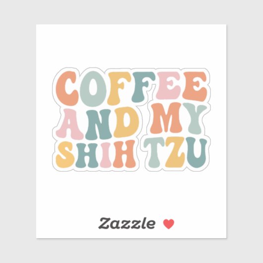 Sticker Café et mon Tzu (Feuille)