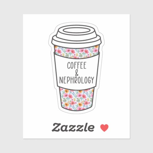 Sticker Café Et Néphrologie, Infirmière Néphrologie, Dialy (Feuille)
