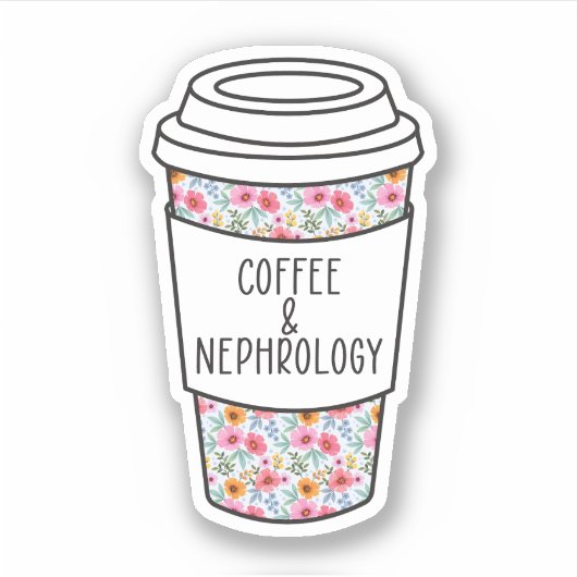 Sticker Café Et Néphrologie, Infirmière Néphrologie, Dialy (Devant)