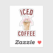 Sticker Café glacé (Feuille)