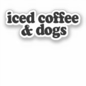 Sticker Café Glacé Et Chiens (Recto)