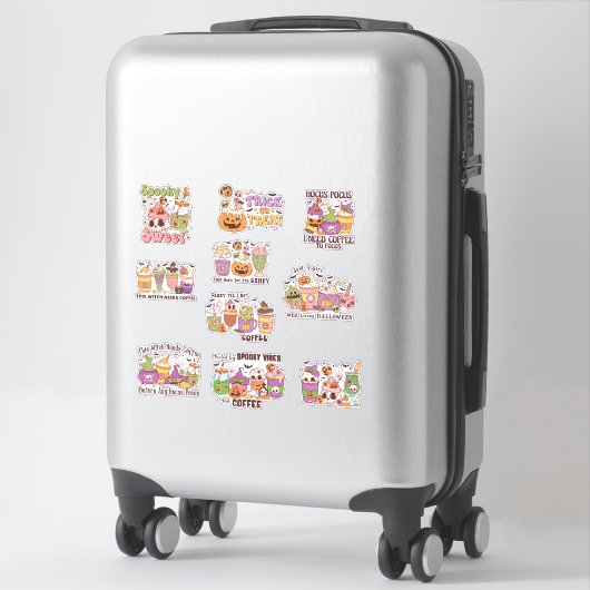 Sticker Café Halloween (Sur valise)