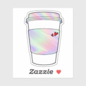 Sticker Café holographique (Feuille)