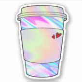 Sticker Café Holographique complet (Devant)
