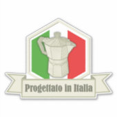 Sticker Café italien : Progettato in Italia Badge (Devant)