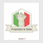 Sticker Café italien : Progettato in Italia Badge (Feuille)