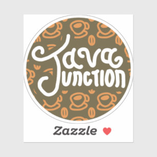 Sticker Café jonction Java et Brown de haricots