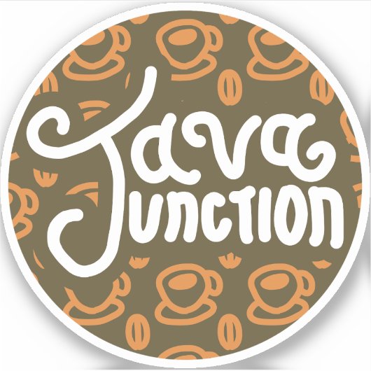 Sticker Café jonction Java et Brown de haricots (Devant)