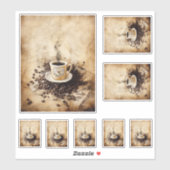 Sticker Café pour une tasse (Feuille)