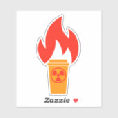 Sticker Café radioactif (Feuille)