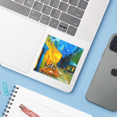 Sticker Café Van Gogh Terrasse en soirée (Ordinateur portable avec iPhone)