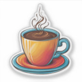 Sticker Café vapeur (Devant)