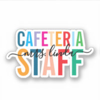 Cafétéria colorée Personnel Personnalisé Nom du sc