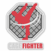 Sticker Cage Fighter MMA Knockout (Devant)