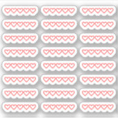 Sticker Cahier Vierge Mini Cœurs Évaluation Film Planifica (Devant)