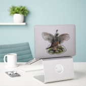 Sticker Caille de Californie (Ordinateur portable sur le bureau)