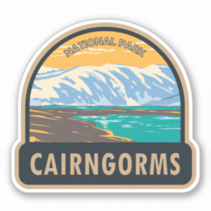 Sticker Cairngorges National Park Scotland Loch Etchachan