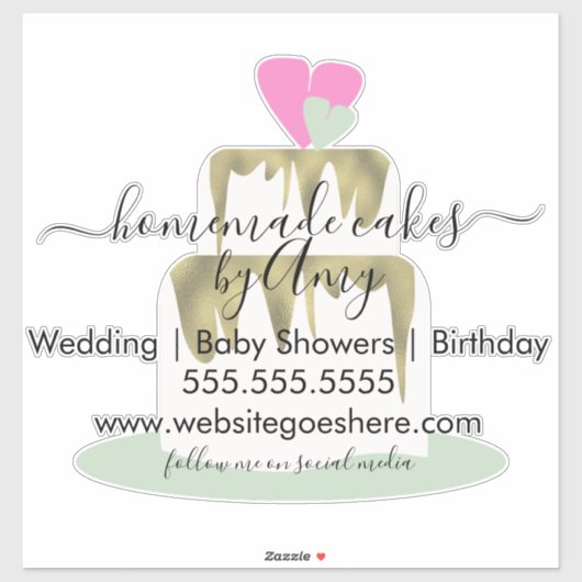 Sticker Cake Logo Boulangerie Commerciale Commercialisatio (Feuille)