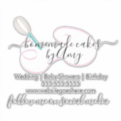 Sticker Cake Whisk Main Drao Logo Boulangerie Voiture d'af (Devant)