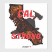 Sticker CAL FIRE STRING AX HELMET Red (Feuille)