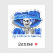 Sticker Calavera Blue Dia De Los Muertos (Feuille)