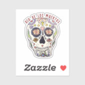 Sticker Calavera Dia De Los Muertos (Feuille)