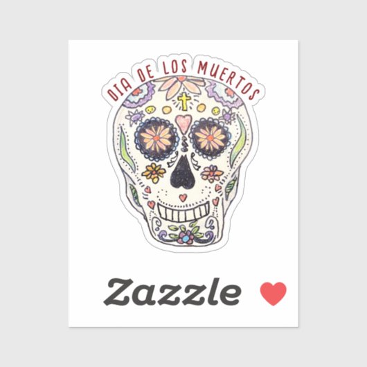 Sticker Calavera Dia De Los Muertos (Feuille)