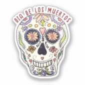 Sticker Calavera Dia De Los Muertos (Recto)