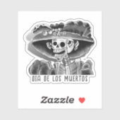 Sticker Calavera Dia De Los Muertos (Feuille)