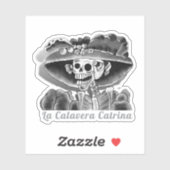 Sticker Calavera Grey Dia De Los Muertos (Feuille)