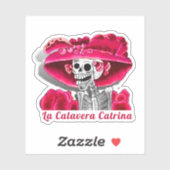 Sticker Calavera Red Dia De Los Muertos (Feuille)