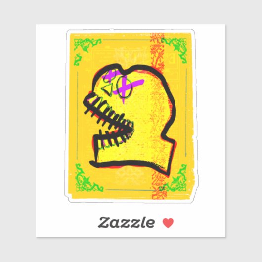 Sticker Calavera Skull Day of the Dead NFT Art (Feuille)