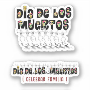 Sticker Calaveras dansantes Dia De Los Muertos