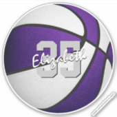 Sticker cale de sport de basket blanc violet amovible (Devant)