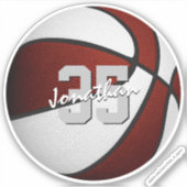 Sticker cale de sport de basketball blanc amovible (Devant)