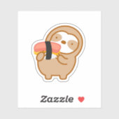 Sticker Cale Spam Musubi Sloth (Feuille)