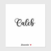 Sticker Caleb Name - Calligraphie manuscrite (Feuille)