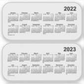 Sticker Calendrier 2022 Transparent 2023 par Janz (Devant)
