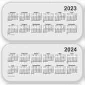 Sticker Calendrier 2023 Transparent 2024 par Janz (Devant)
