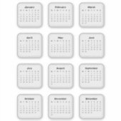 Sticker Calendrier Arc-en-ciel 2026 (Devant)