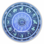 Sticker Calendrier d'Astrologie des signes dim zodiac (Devant)