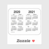 Sticker Calendrier de l'année scolaire 2020-2021 par Janz  (Feuille)