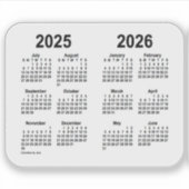 Sticker Calendrier de l'année scolaire 2025-2026 par Janz  (Devant)