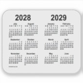 Sticker Calendrier de l'année scolaire 2028-2029 par Janz  (Devant)