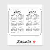 Sticker Calendrier de l'année scolaire 2028-2029 par Janz  (Feuille)